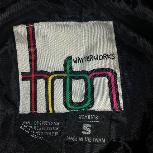 VTG TRBN Winterworks Ski Snow Board Black Insulated Pant Sz. S POCKETS Vintage - Picture 5 of 5